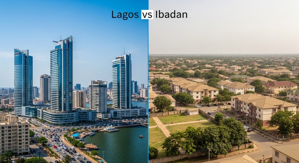 Aerial view of Lagos and Ibadan real estate developments 