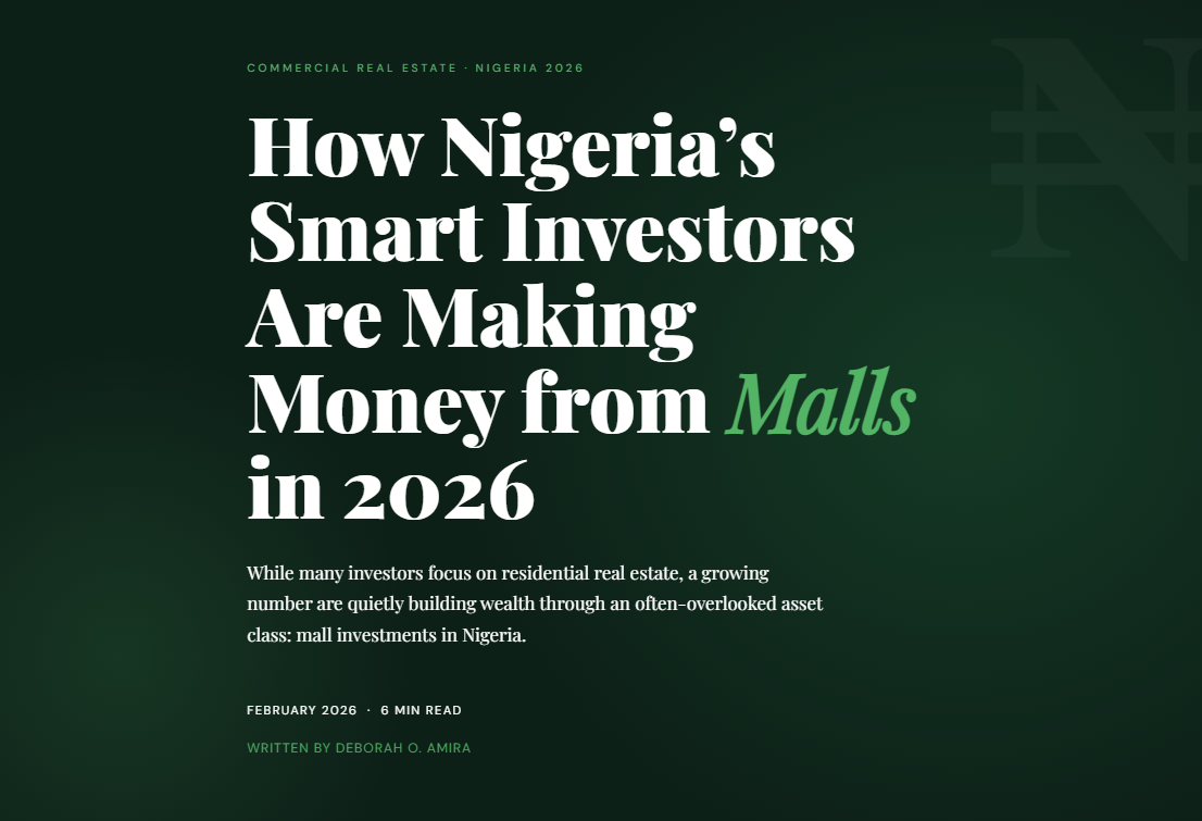 How Nigeria’s Smart Investors Are Making Money from Malls in 2026