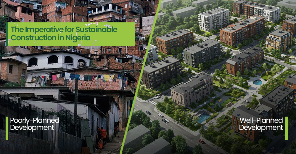 A design showing a poorly planned development and well planned development